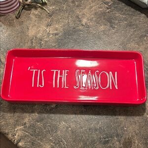 Rae Dunn Red 'Tis The Season Tray